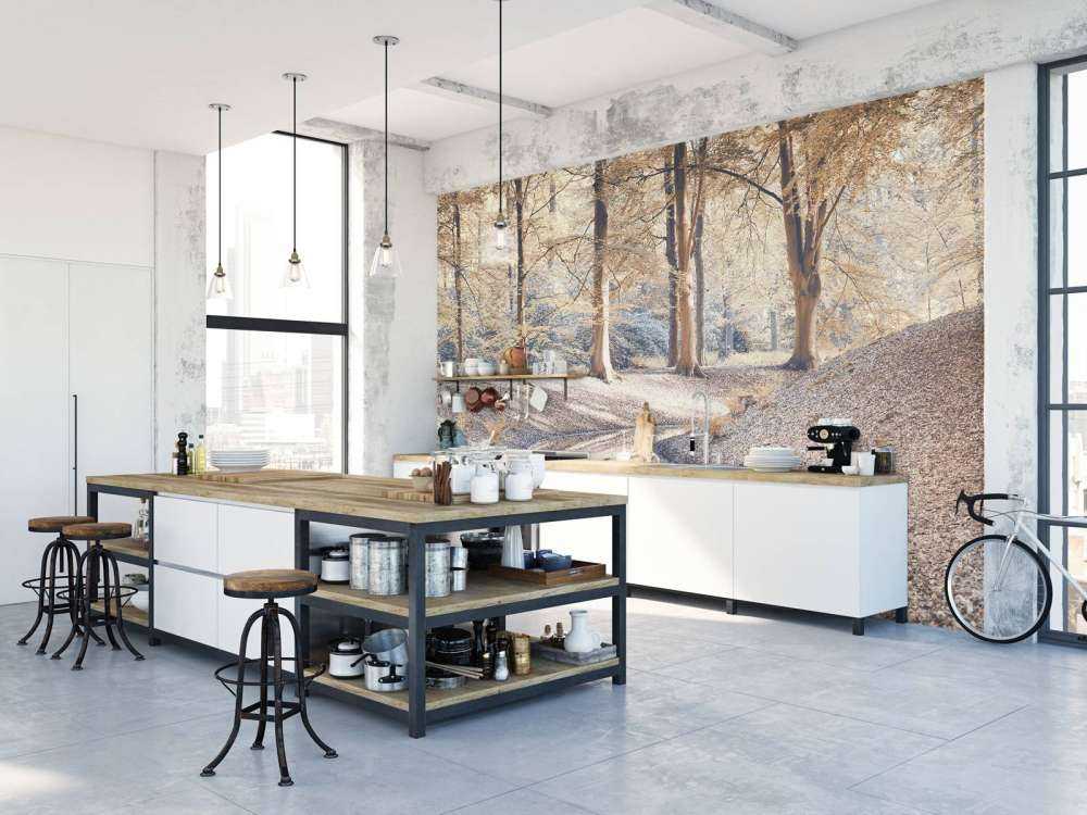 Ruscello nella foresta - pastello