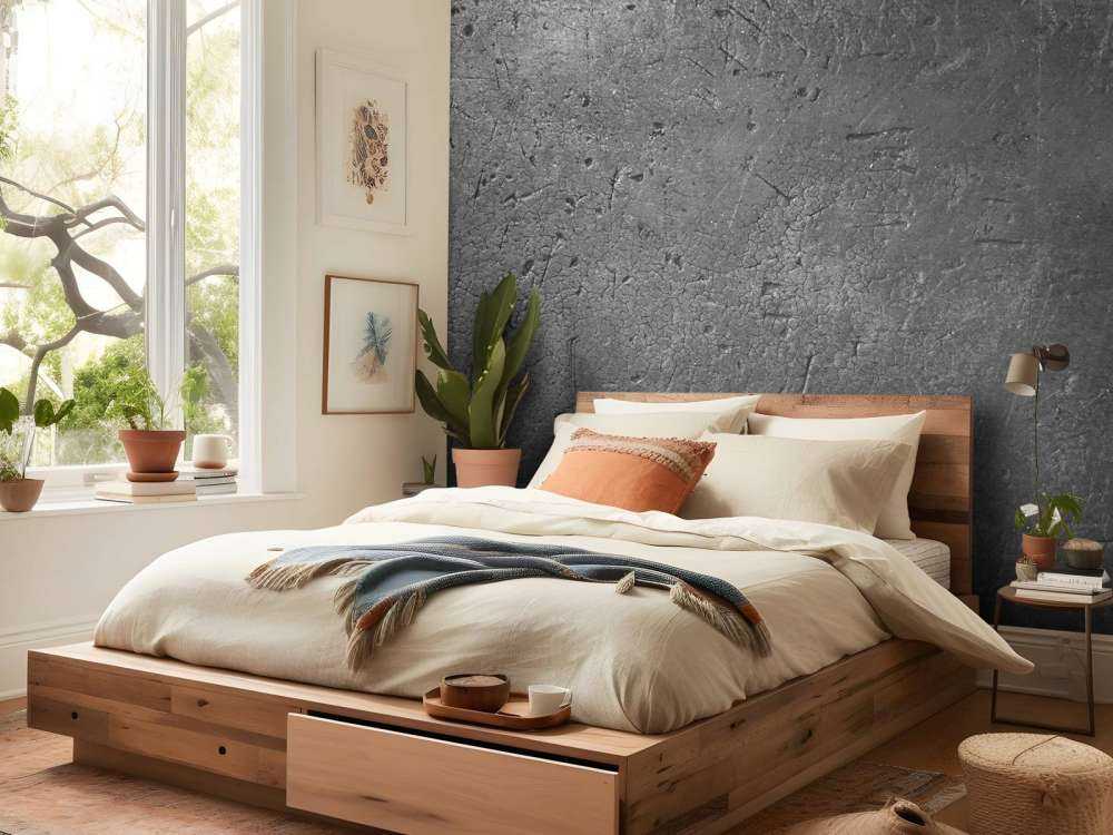 Parete in calcestruzzo grigio