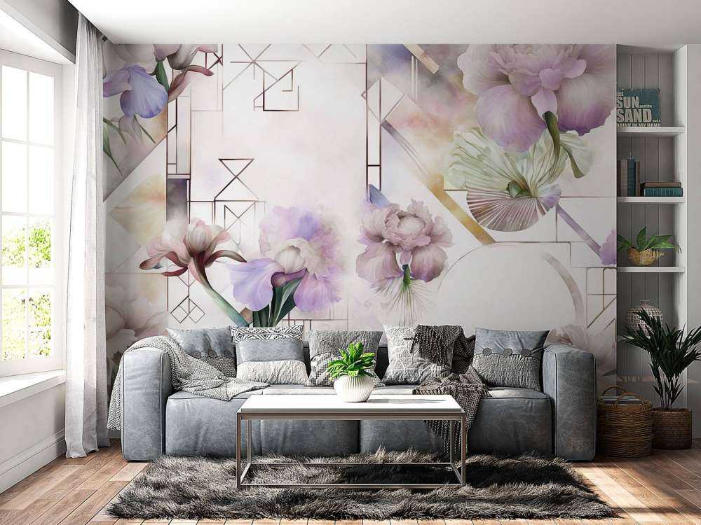 Acquerello Geometria Rosa