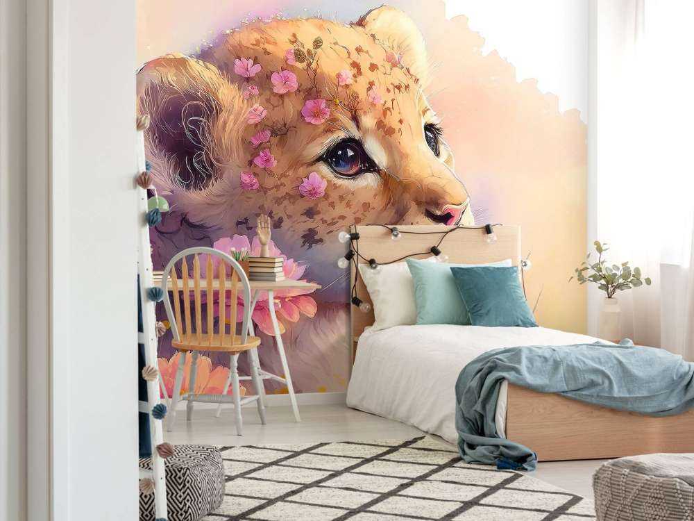 Cucciolo di drago tra i fiori