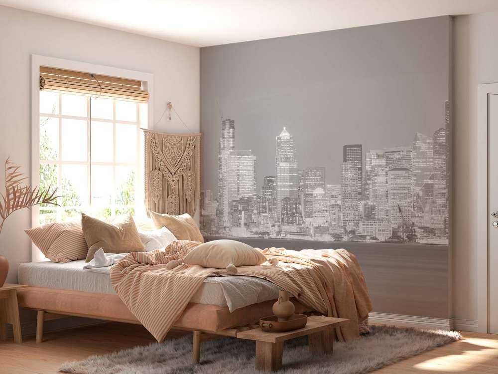 Skyline di Seattle in bianco e nero