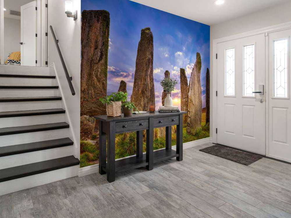 Pietre erette al tramonto