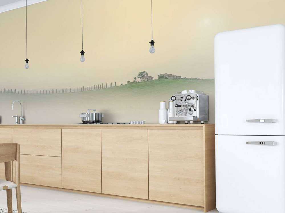 Paesaggio italiano nebbioso