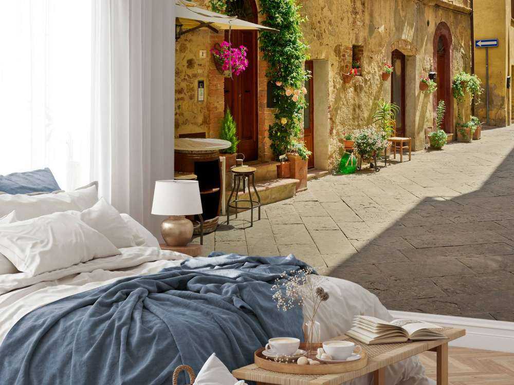 Terrazze nella vecchia strada