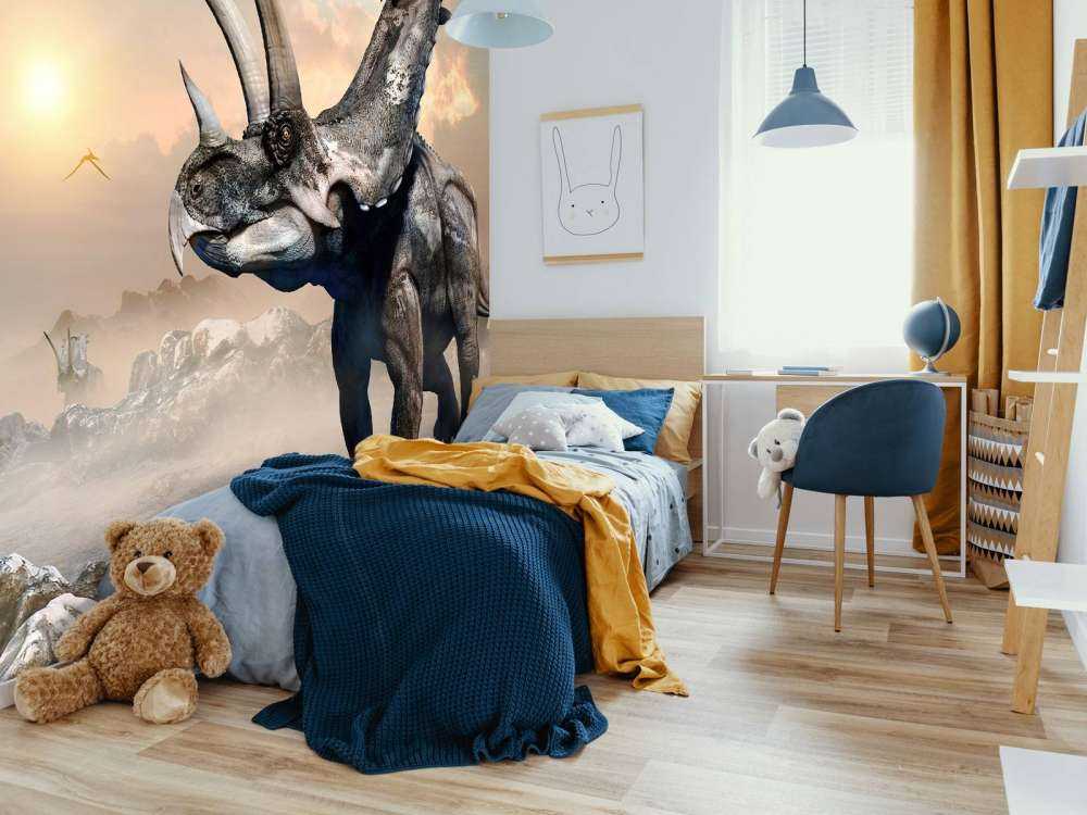 Dinosauri nella nebbia del mattino