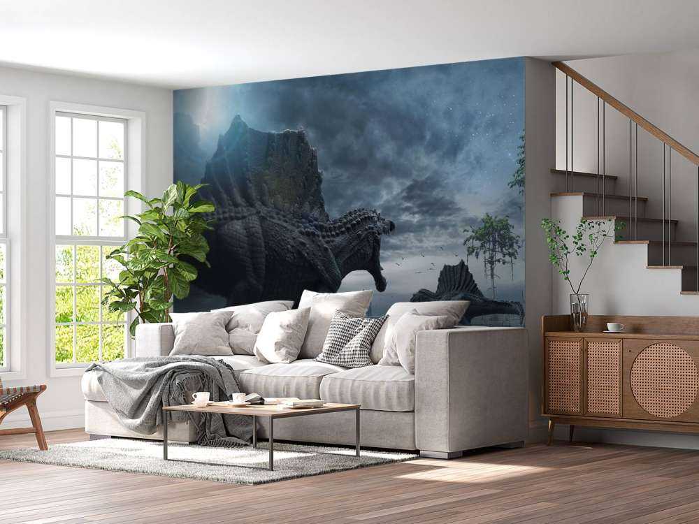 Gruppo di Spinosauri in una zona di caccia