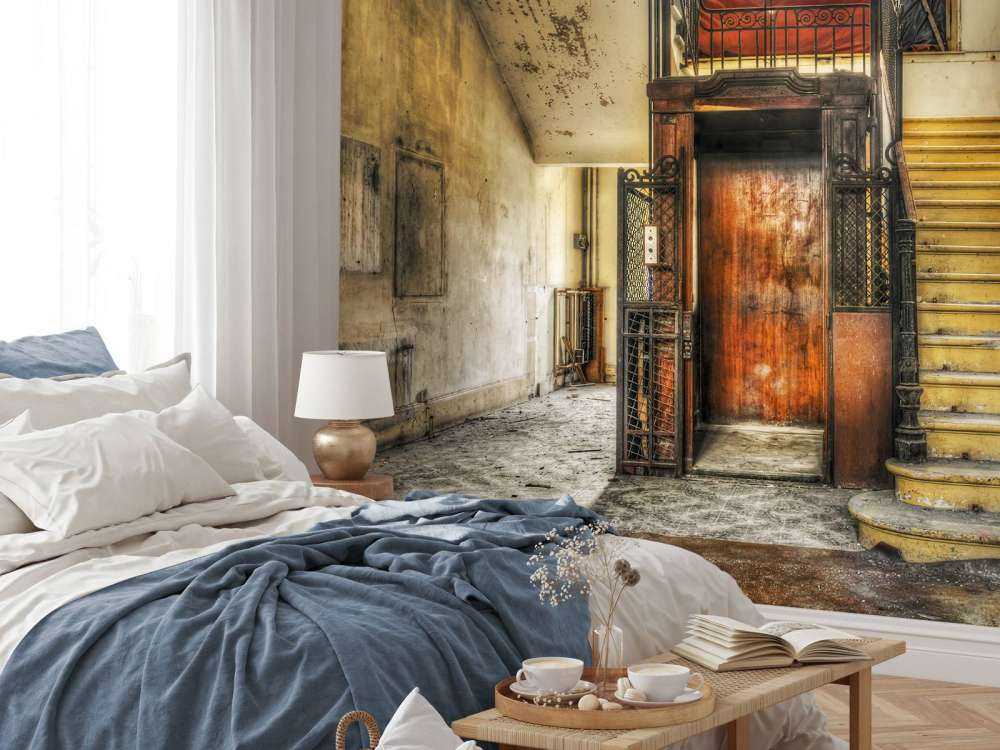 Atrio dell'hotel abbandonato