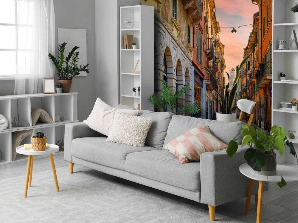 Via dello shopping all'alba