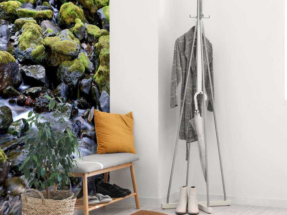 Acqua corrente con massi