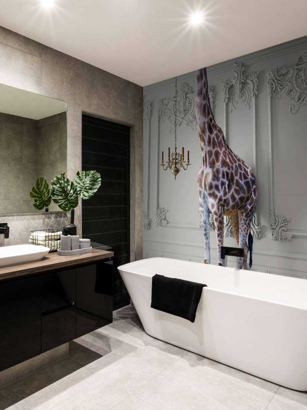 Giraffa con candeliere