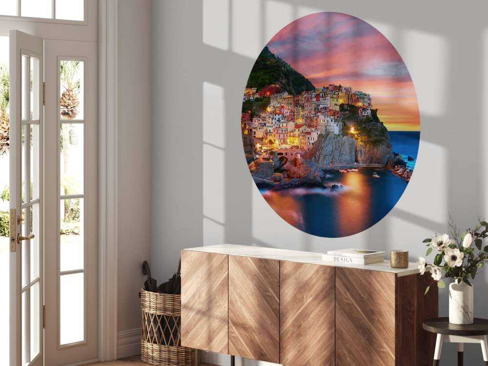 La città italiana al tramonto