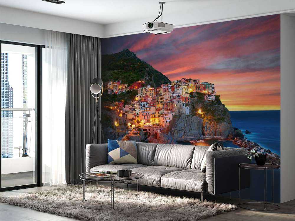 La città italiana al tramonto