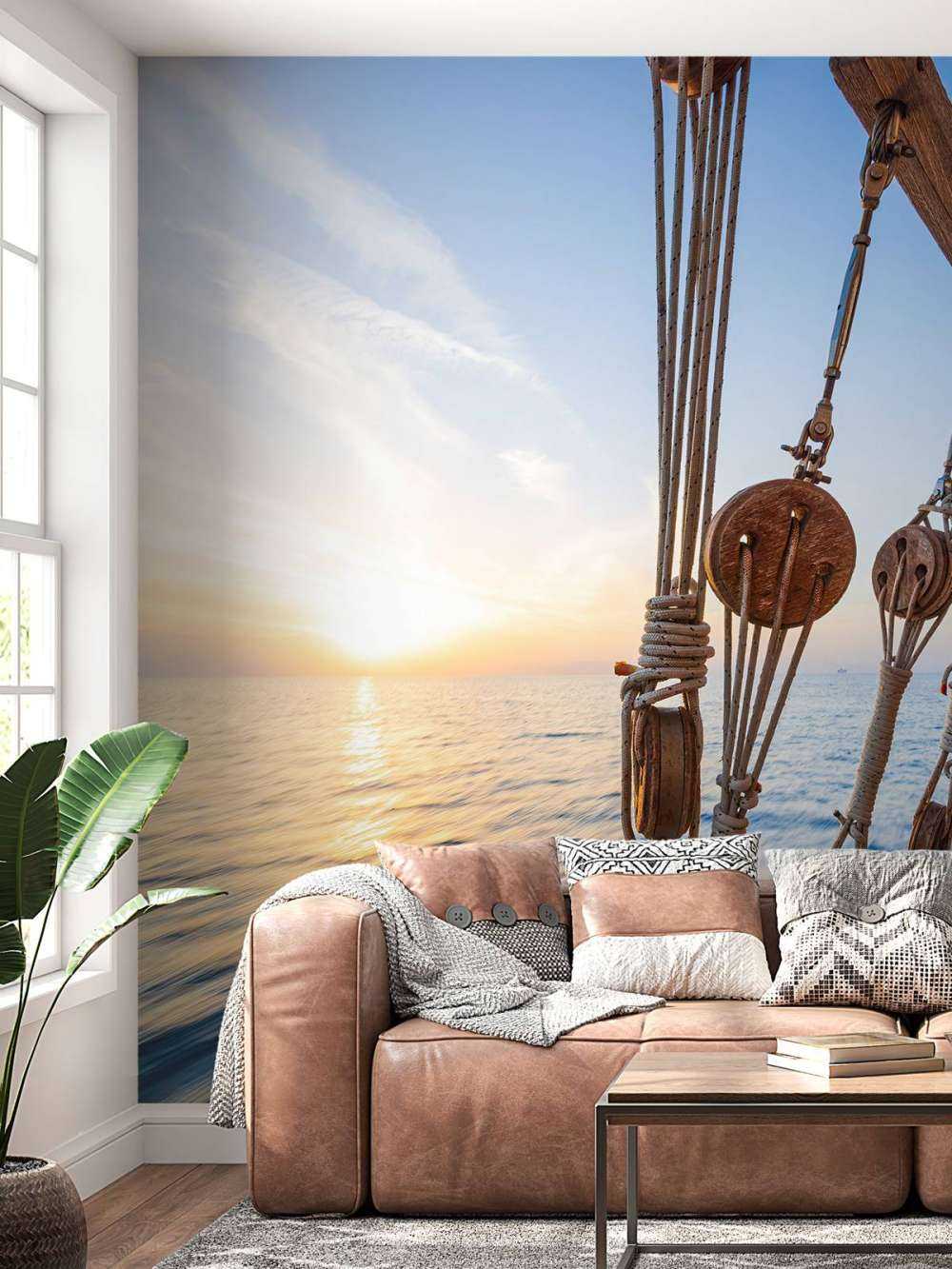 Barca a vela al tramonto