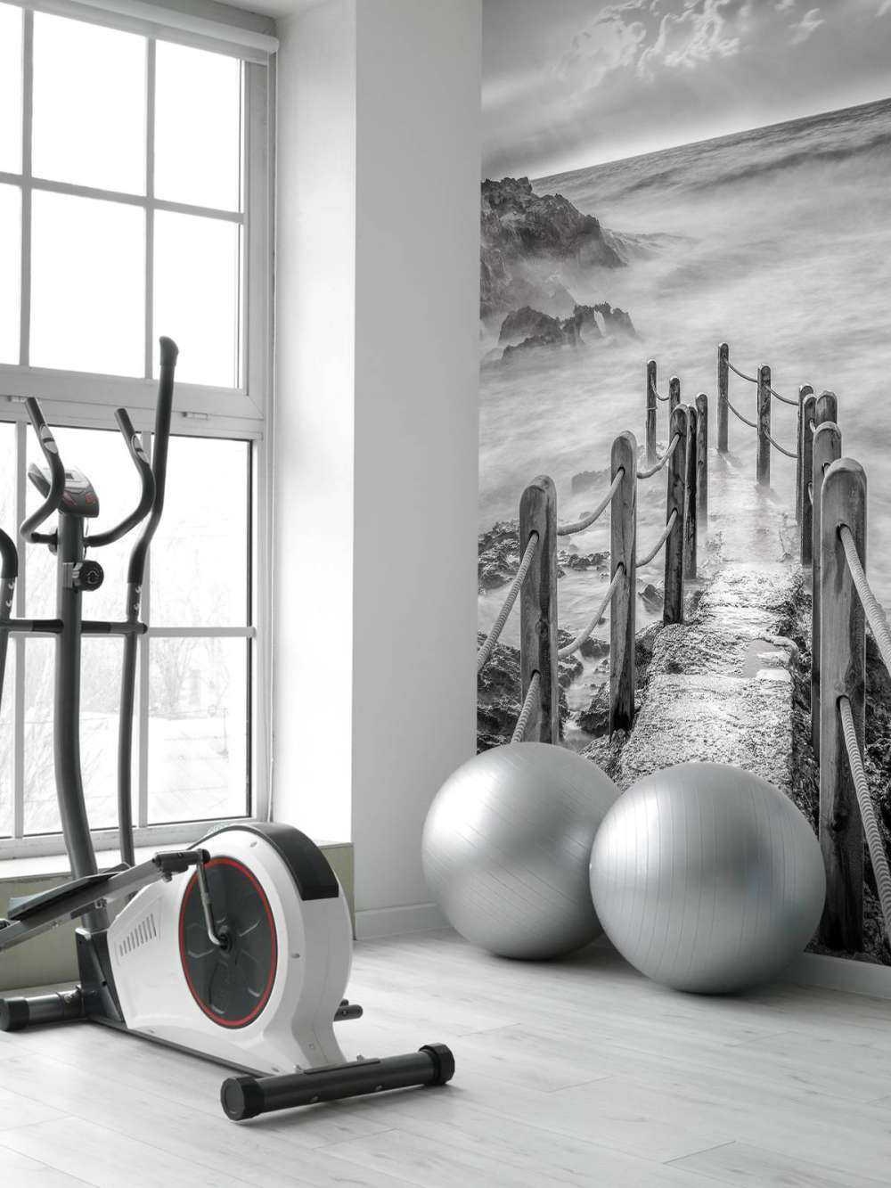 Ponte di legno per la nebbia