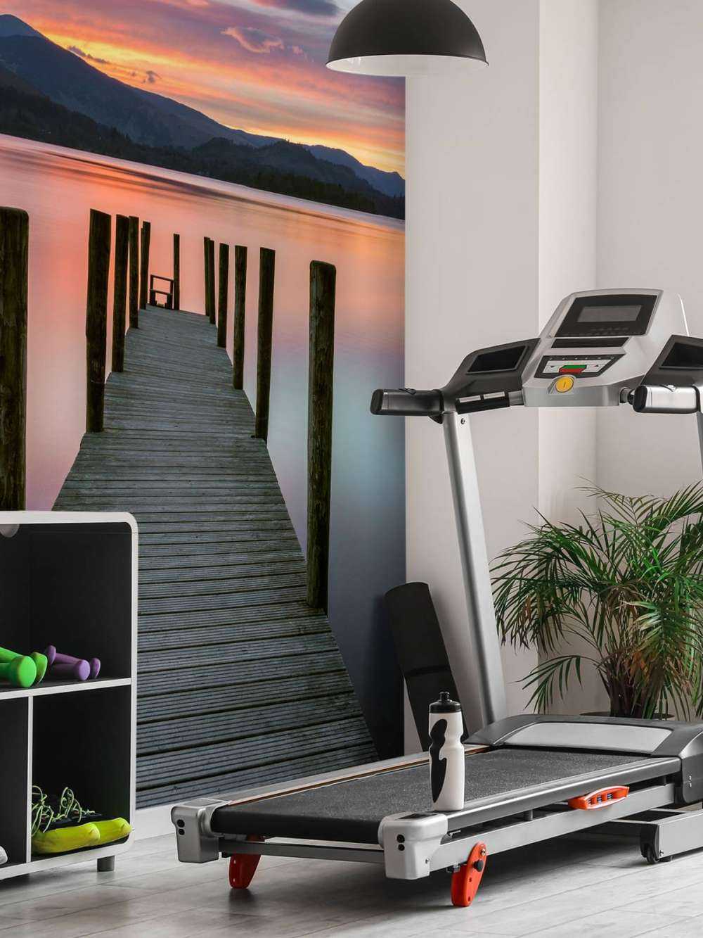 Ponteggi al tramonto rosa