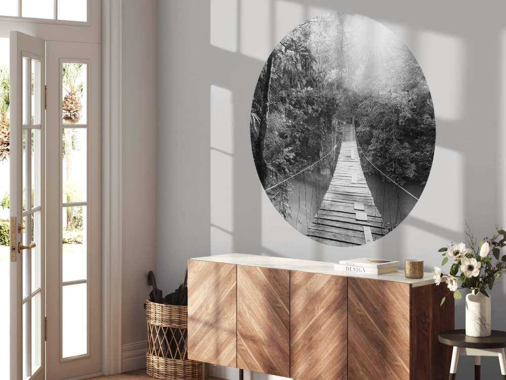 Ponte sospeso in bianco e nero