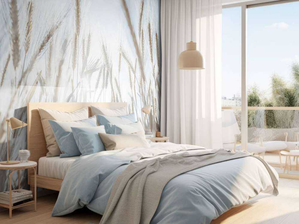 Raggi di sole attraverso il grano