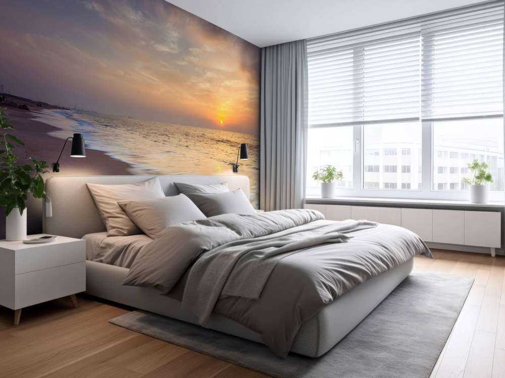 Evening view of beautiful beach in Israel