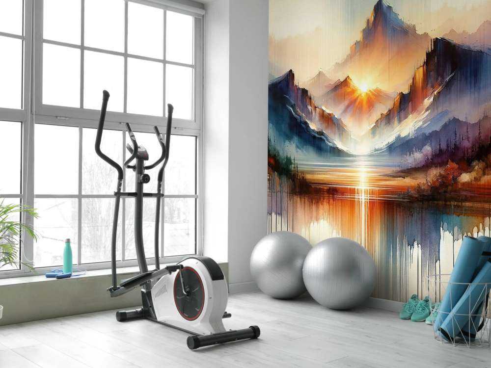 Paesaggio di Montagne Astratte ad Acquerello