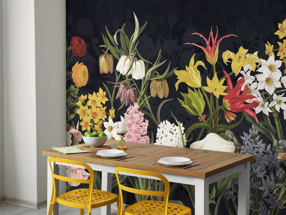 Fiori di Primavera - Grigio Ghiaccio Argento