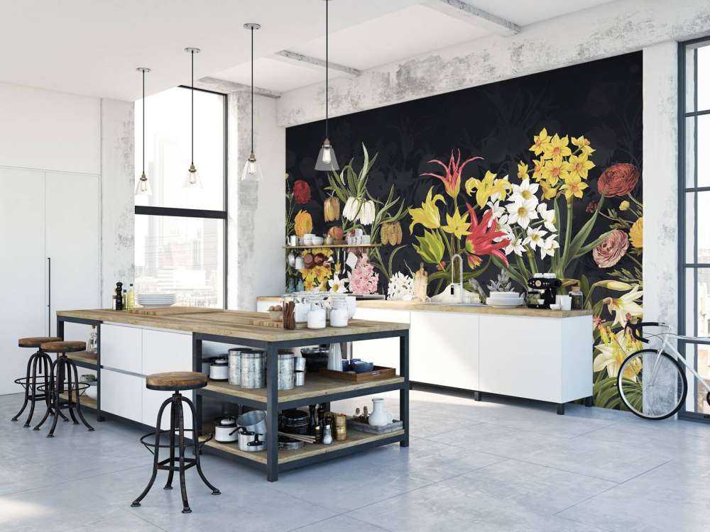 Fiori di Primavera - Grigio Ghiaccio Argento