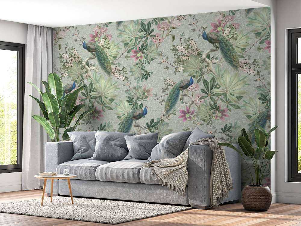 Pavoni da giardino vintage - verde menta