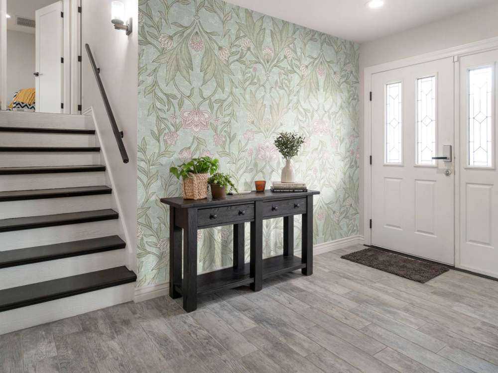 Damasco floreale Morris - Verde menta