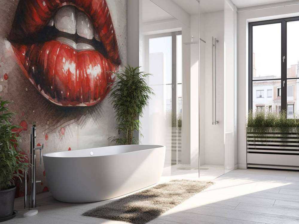 Watercolor Woman Lips #2