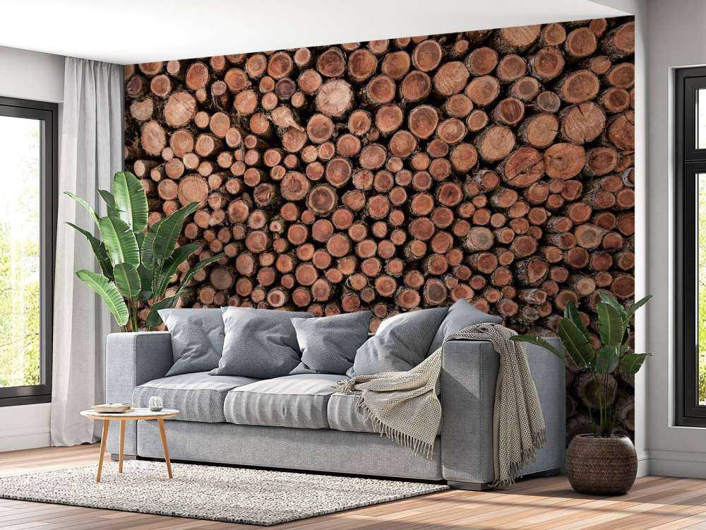 Grande mucchio di tronchi