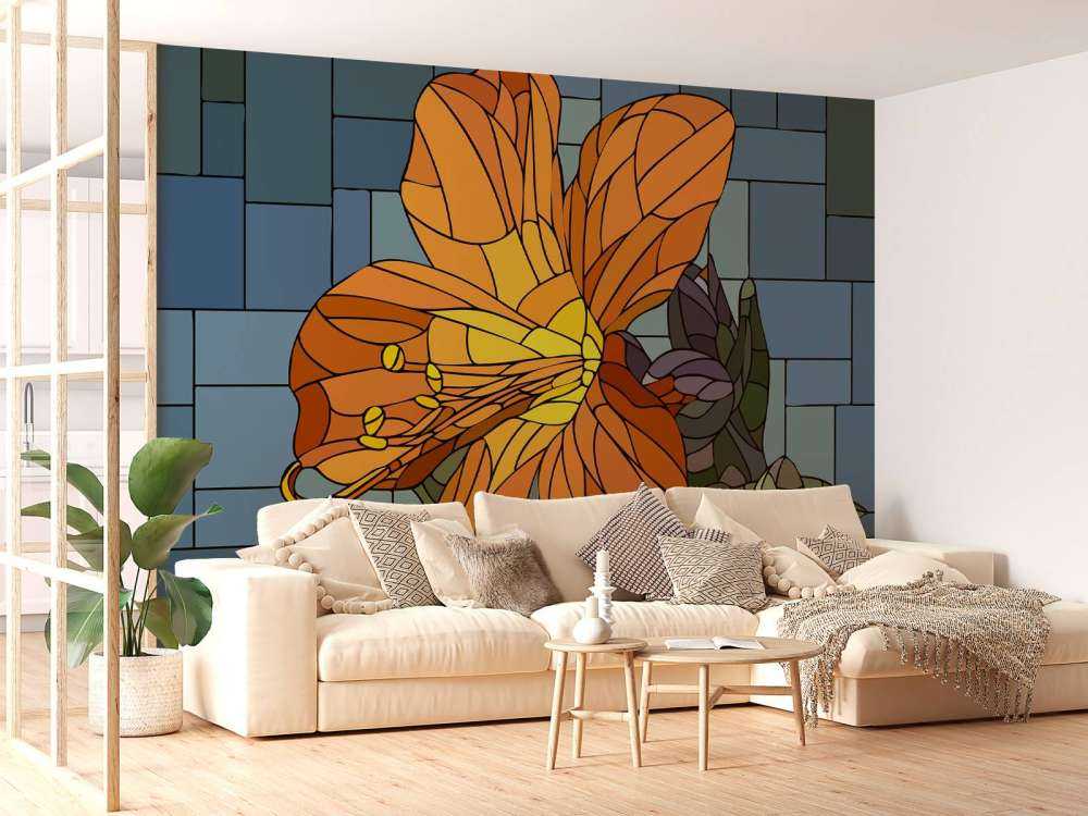 Fiore arancione colorato