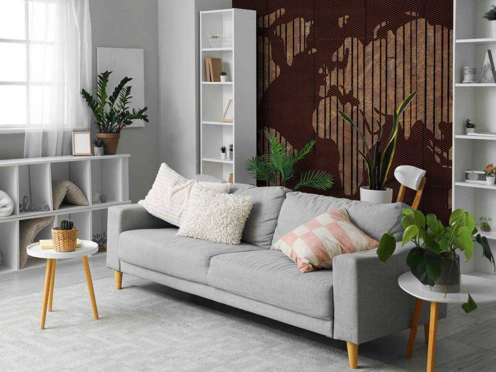 Mappa del mondo con texture in legno