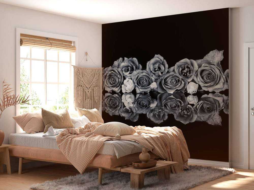 Bouquet di rose in bianco e nero