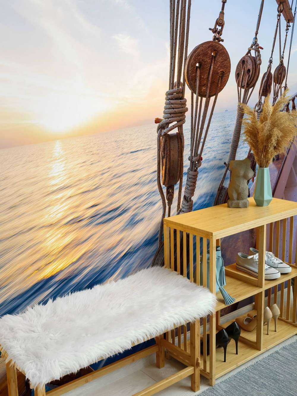 Barca a vela al tramonto