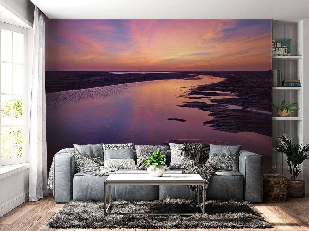 Tramonto con aria viola