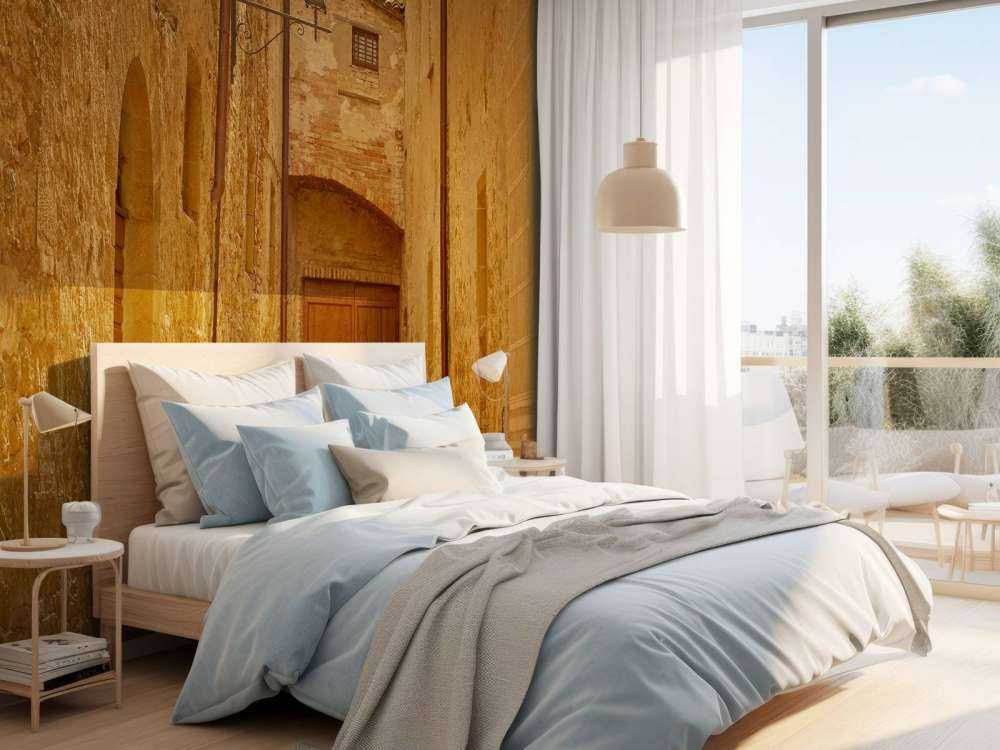 Strada italiana con lanterna