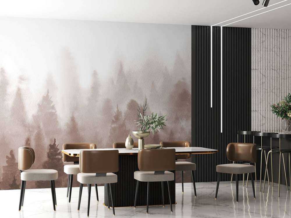 Foresta realizzata con acquerello