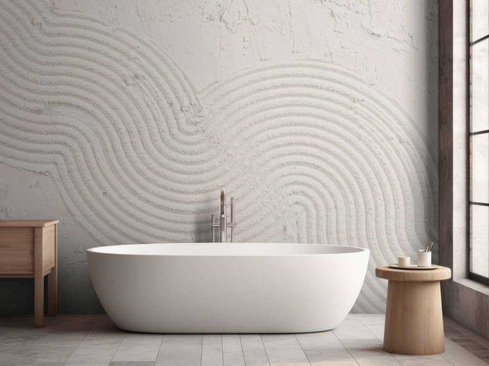 Linee e strutture organiche in bianco sporco