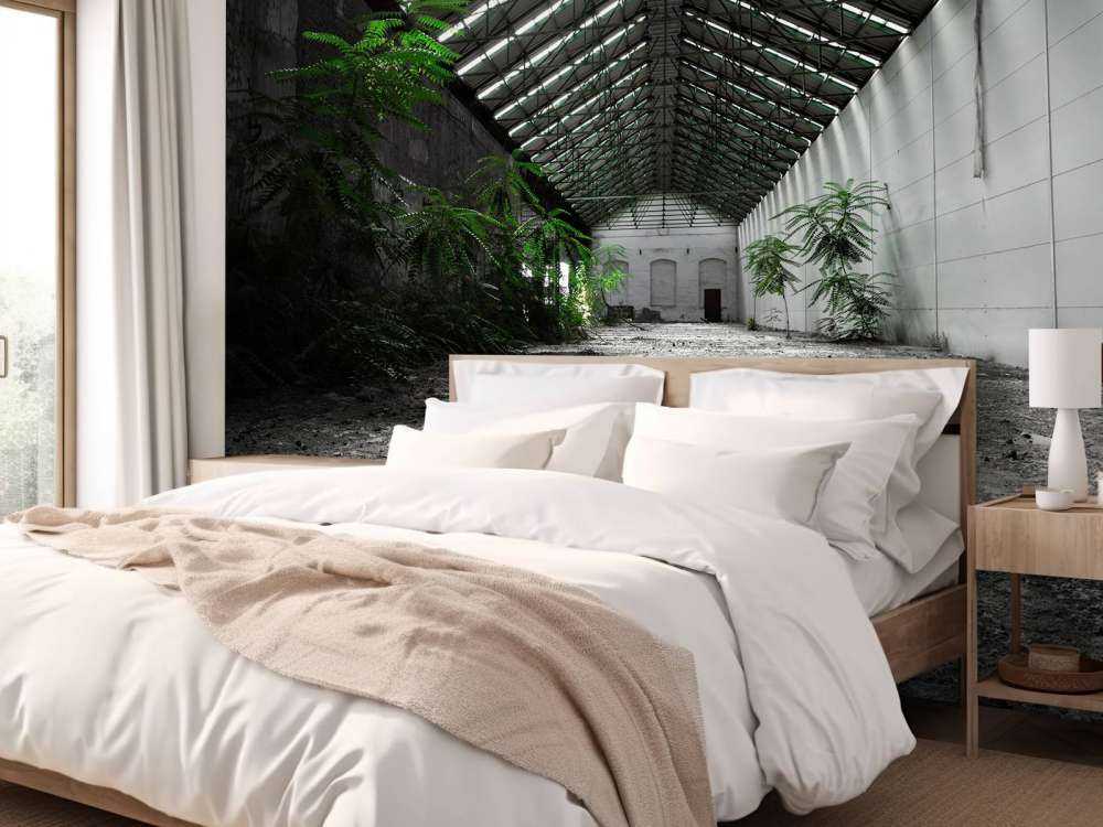 Sala industriale con piante