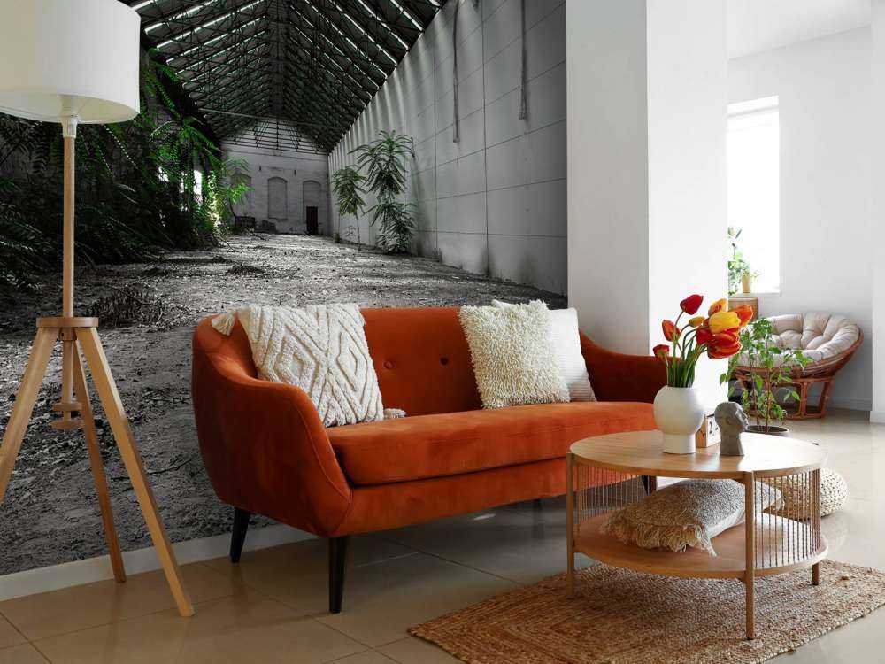 Sala industriale con piante