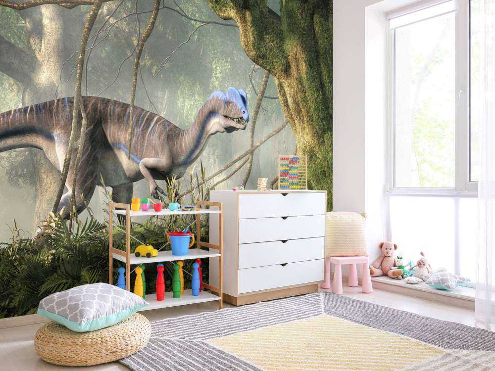 Dinosauri nella foresta