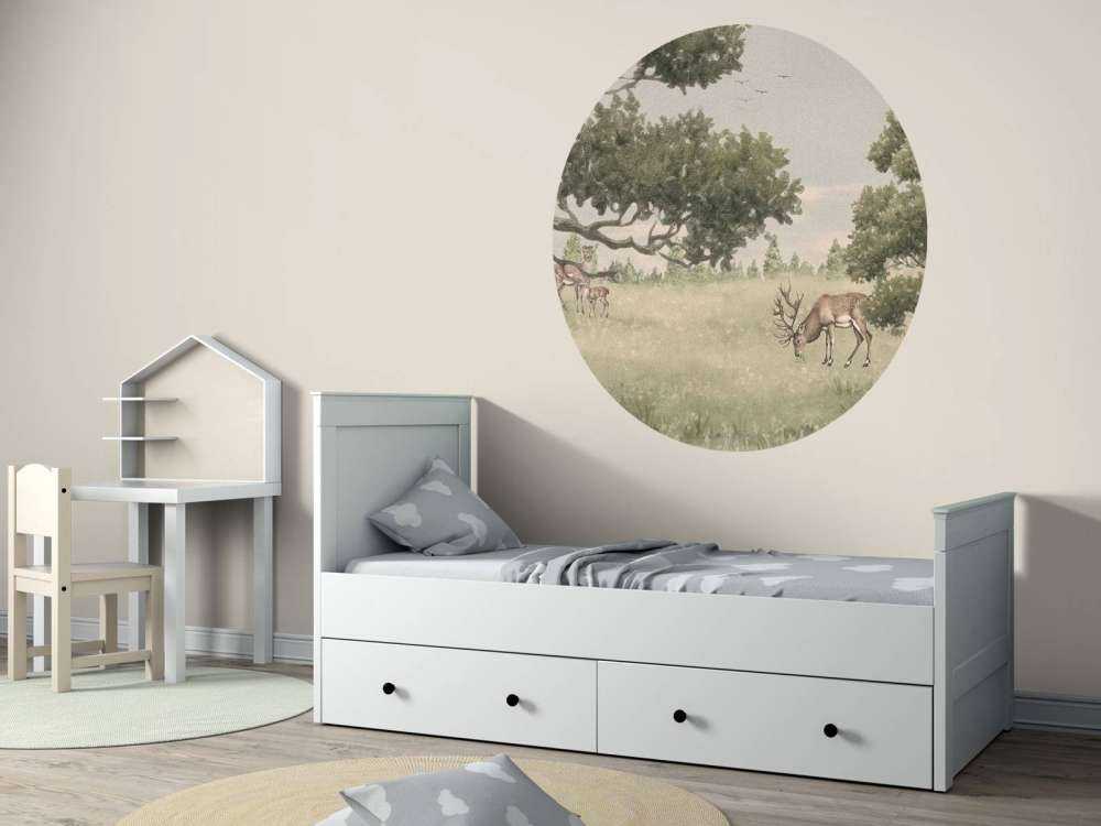 Paesaggio con animali in beige