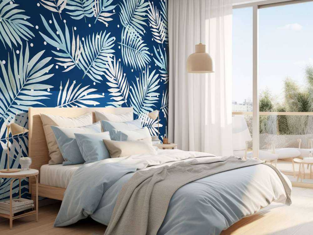 Motivo con foglie tropicali