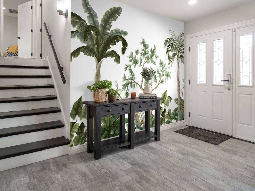 Paesaggio della giungla con palme