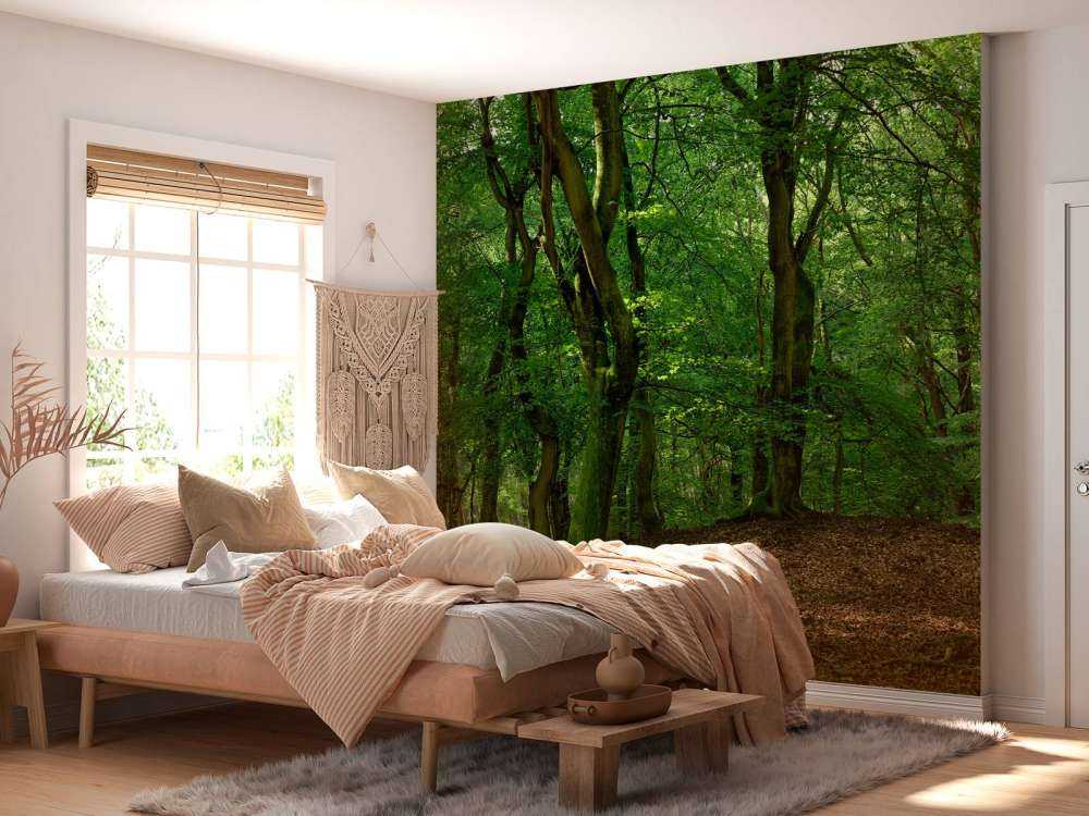 Alberi con foglie verdi 