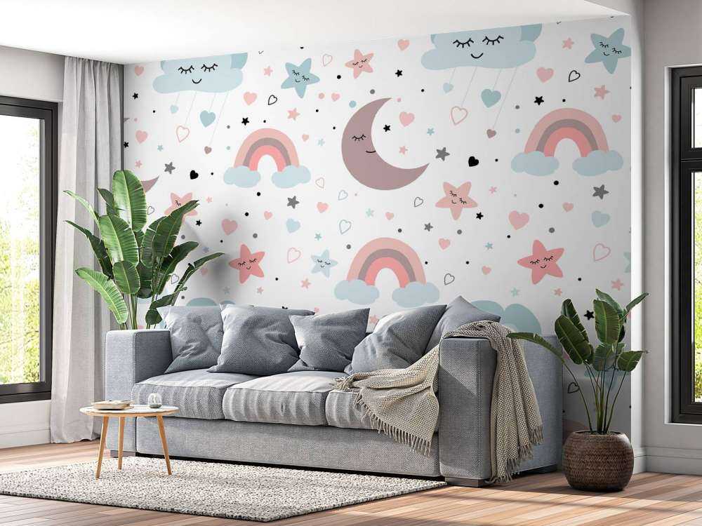 Nuvole, lune e arcobaleni