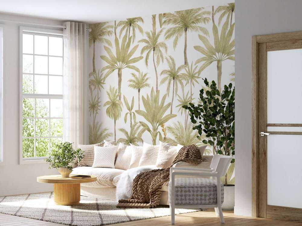 Alberi tropicali ad acquerello