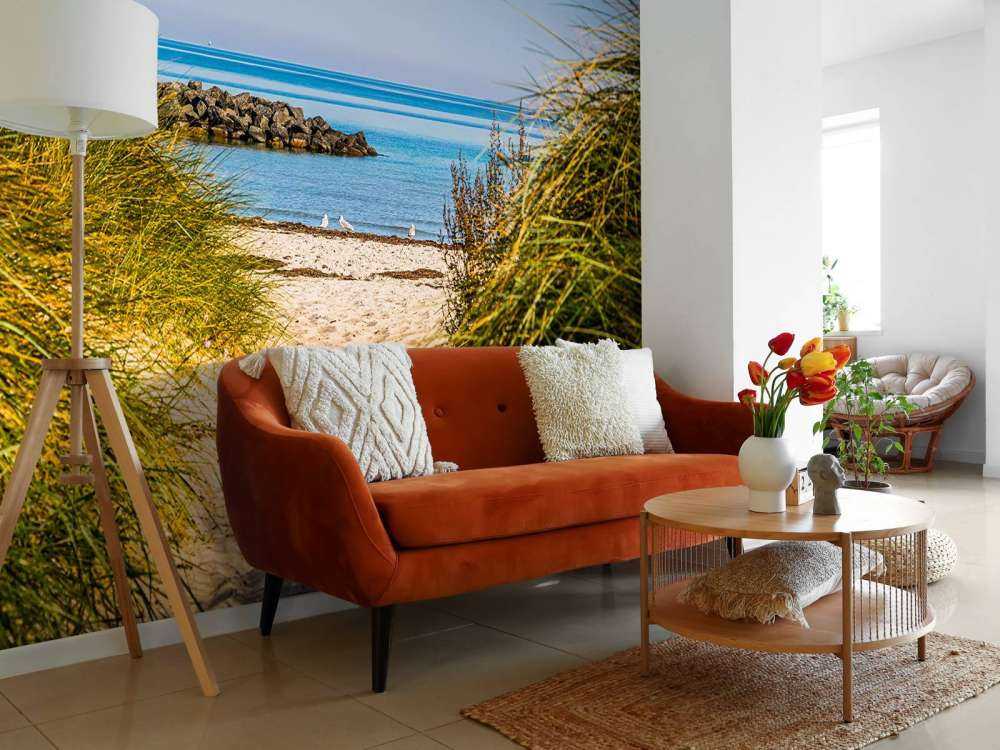 Spiaggia sulla costa del Mar Baltico