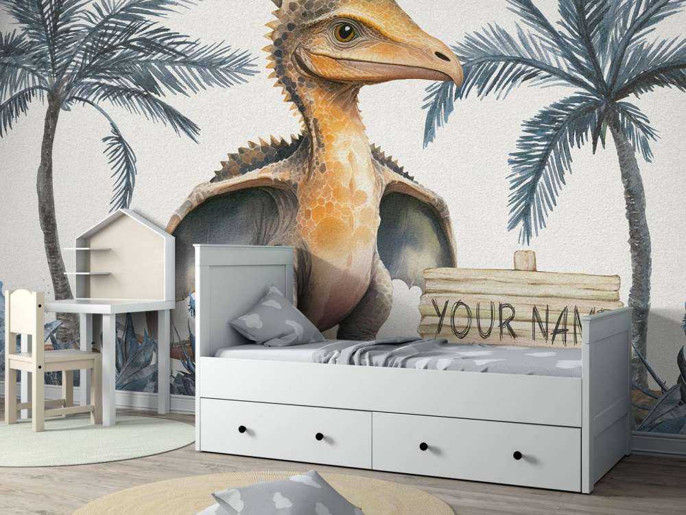 Baby pteranodon nella giungla blu