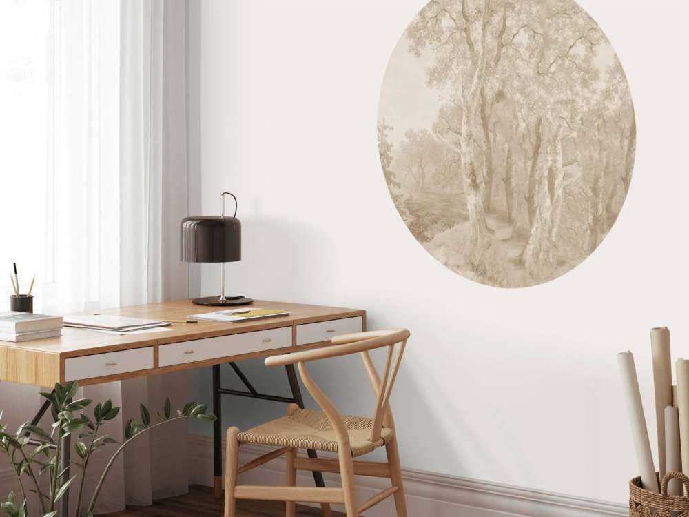 Panorama di paesaggio forestale beige