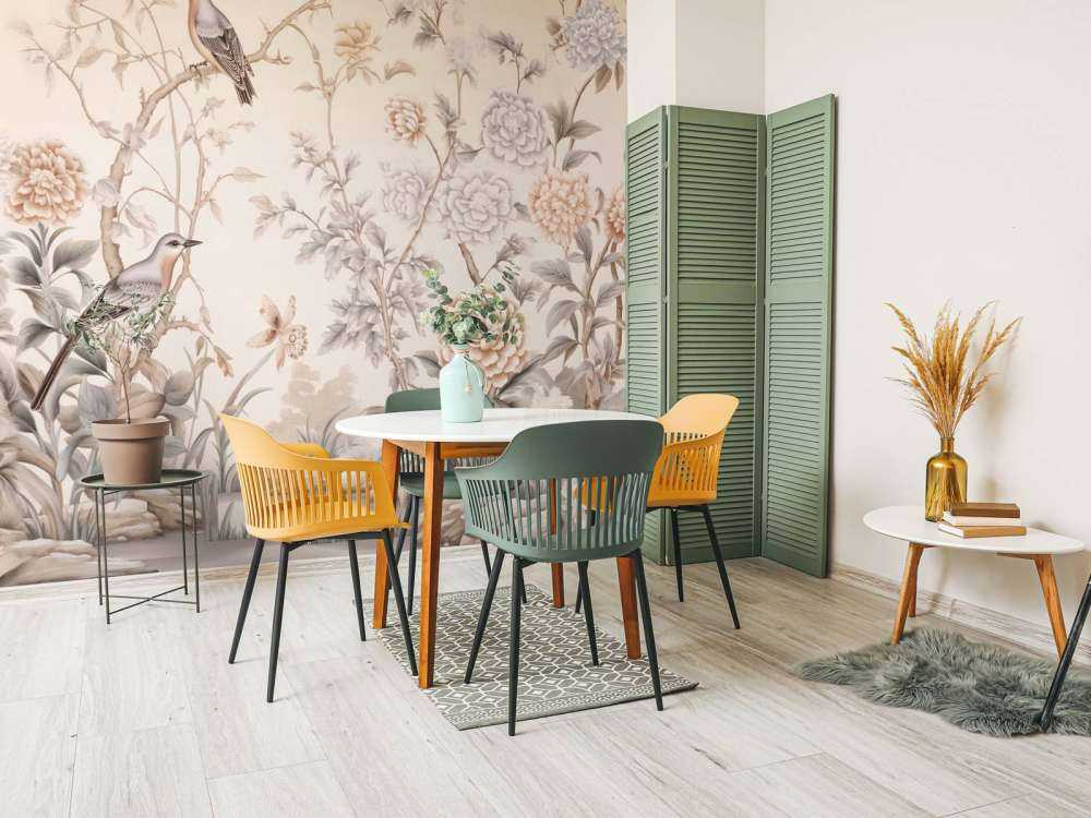 Paesaggio floreale disegnato